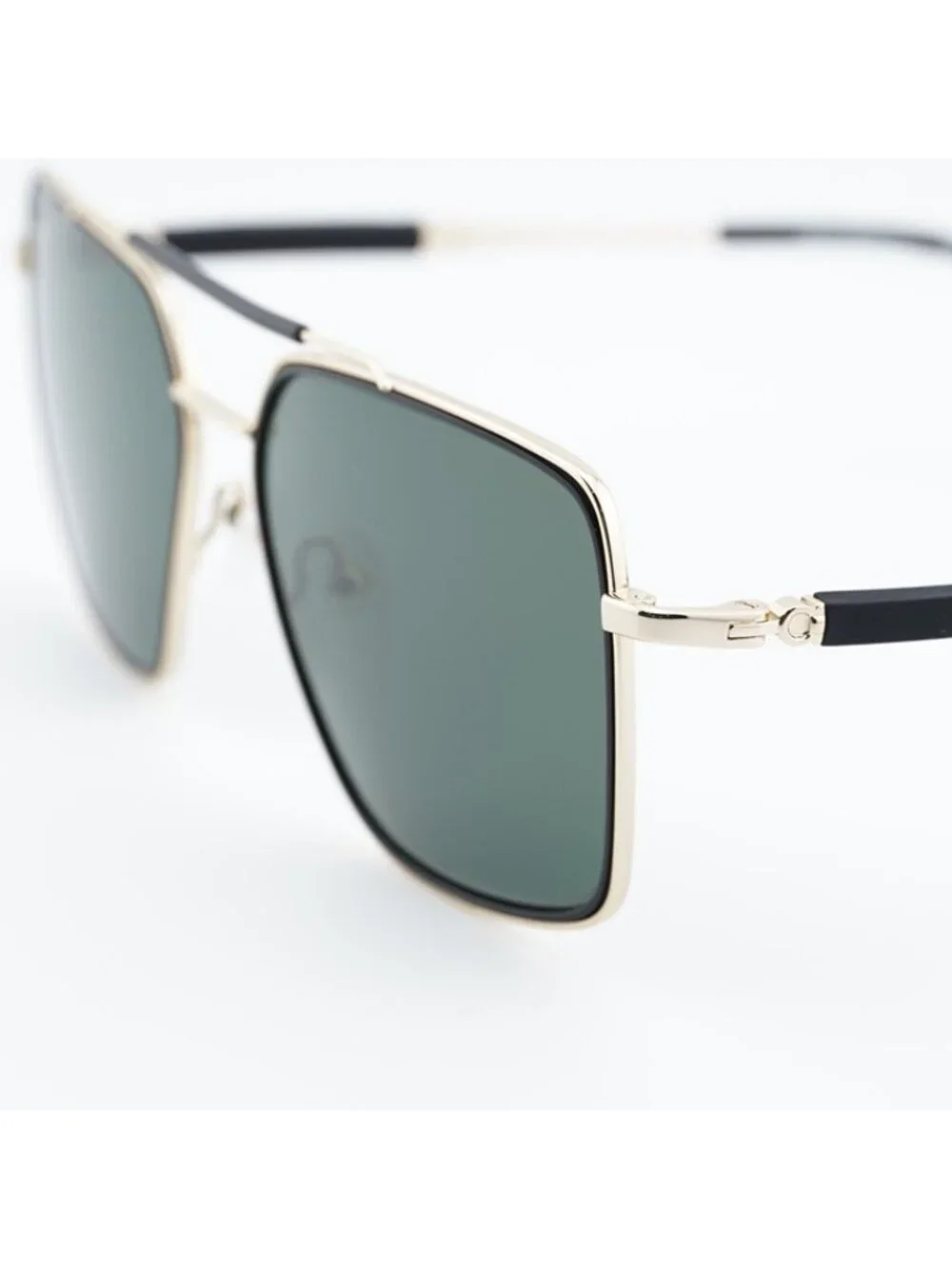 Salvatore Ferragamo SF298S 703 Sunglasses Gold Aviator Frame, Green Lenses